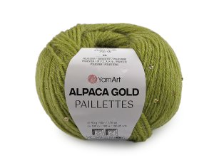 Pletací příze Alpaca Gold s flitry 50 g