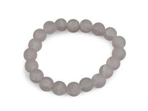 Náramek pružný ze skleněných korálků s ledovým efektem