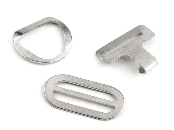 Zapínání na motýlka ocelové, sada 3 páry