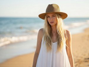 Letní klobouk / slamák unisex k dozdobení