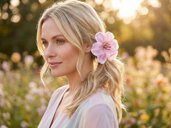Spona do vlasů květ
