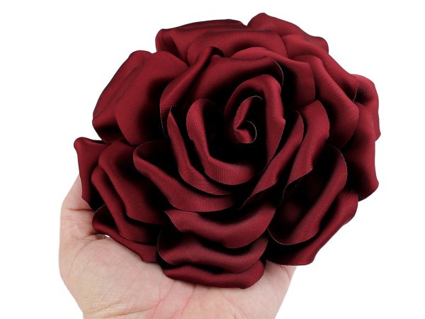 Brož saténová růže Ø17 cm