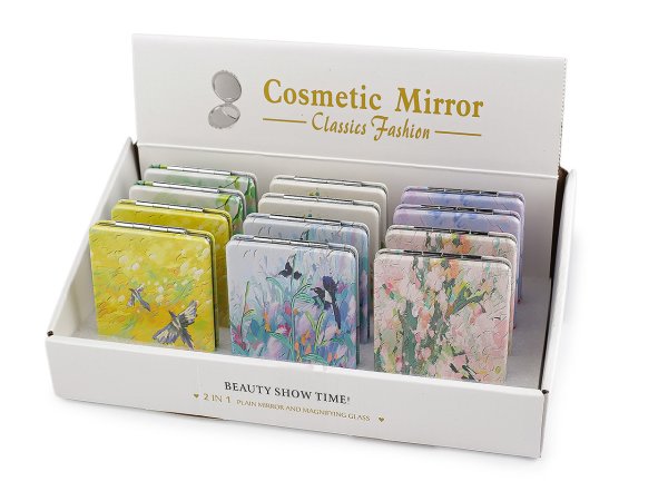 Kosmetické zrcátko květy