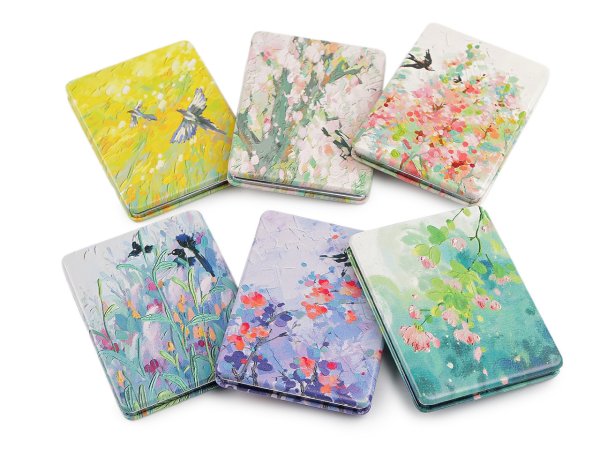 Kosmetické zrcátko květy