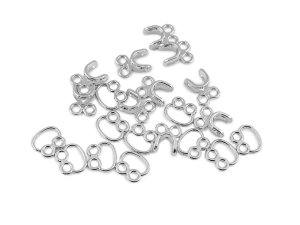 Ozdobné kovové zapínání / háček a očko 12x18 mm