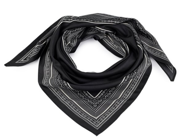 Saténový šátek trojúhelníkový 65x135 cm