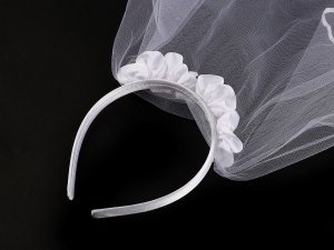 Čelenka do vlasů se závojem - na párty / rozlučku se svobodou