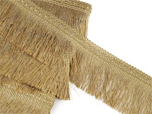 Třásně / prýmek lesklý šíře 90 mm