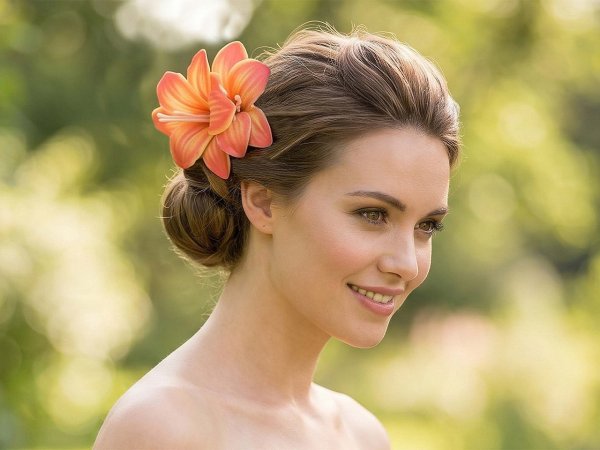 Sponka do vlasů květy lilie