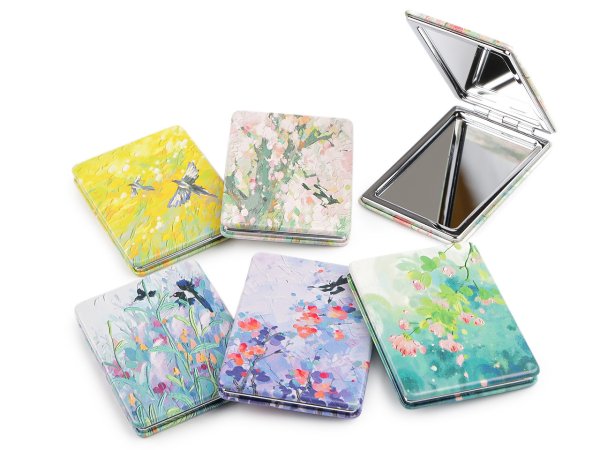 Kosmetické zrcátko květy