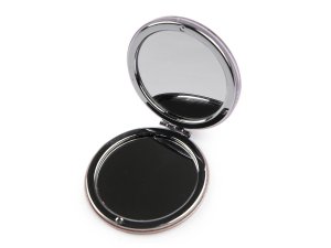 Kosmetické zrcátko s tekutými glitry květy