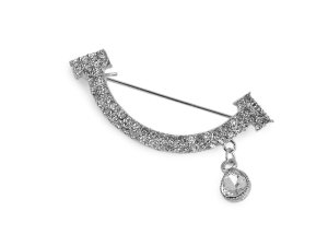 Brož s broušenými kamínky do výstřihu