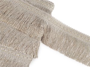 Třásně / prýmek lesklý šíře 90 mm