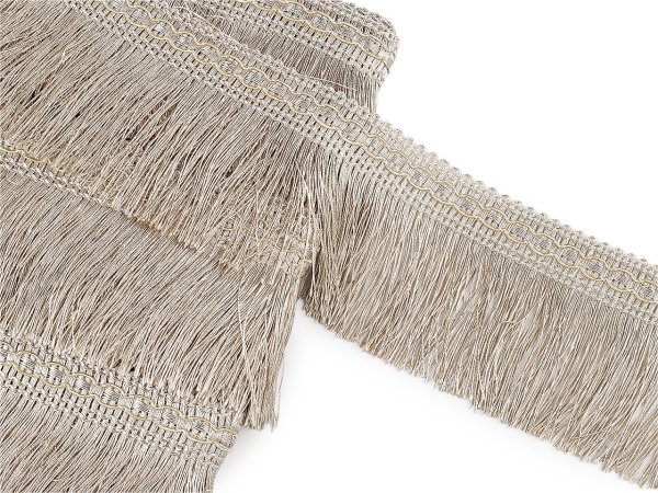 Třásně / prýmek lesklý šíře 90 mm