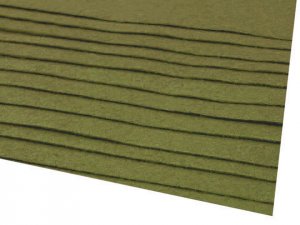 Látková dekorativní plsť / filc 20x30 cm - 45 (F23) zelená khaki
