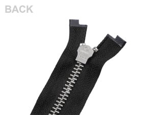 Zip kovový YKK No 5 dělitelný 2 jezdce / dvoucestný 80 cm na kožené bundy