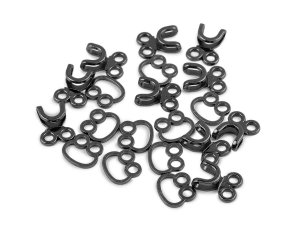 Ozdobné kovové zapínání / háček a očko 15x23 mm