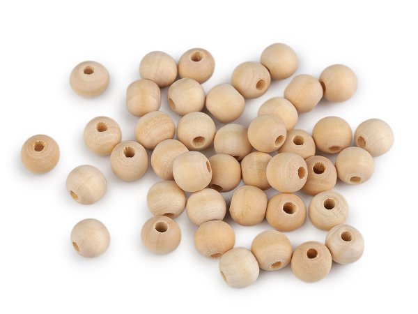 Dřevěné korálky nelakované Ø10 mm