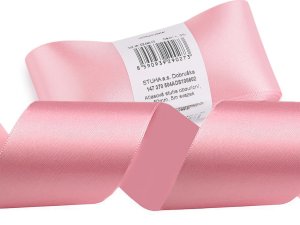 Atlasová stuha oboulící svazky po 5 m šíře 50 mm