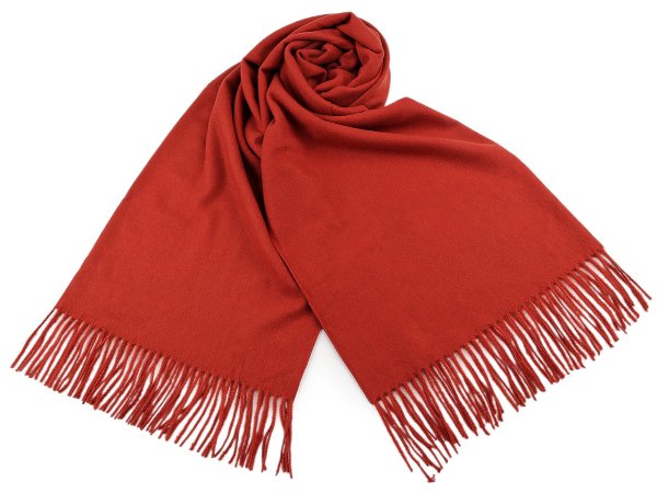 Šátek / šála typu pashmina s třásněmi 70x185 cm