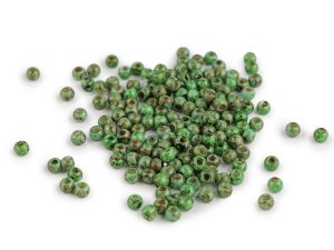 Skleněné korálky s melírovaným efektem Ø4 mm