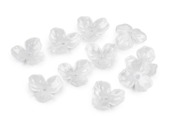 Plastové korálky květ velký Ø22 mm