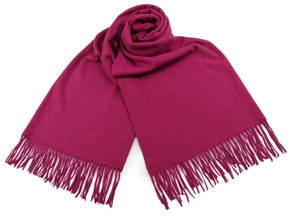 Šátek / šála typu pashmina s třásněmi 70x185 cm