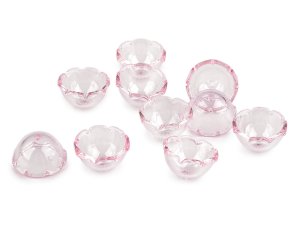 Plastové korálky květní kalich velký 13x22 mm