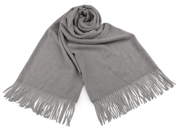 Šátek / šála typu pashmina s třásněmi 70x185 cm