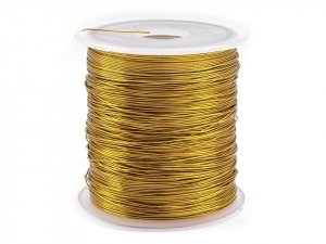 Dekorační drátek měděný Ø0,3 mm, návin 10 m - 2 zlatá