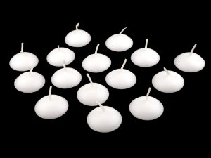 Plovoucí svíčky v plastové dóze Ø4,5 cm 15 ks