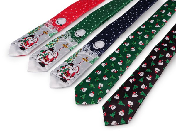 Saténová vánoční kravata