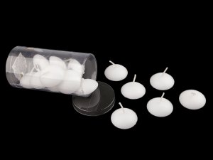 Plovoucí svíčky v plastové dóze Ø4,5 cm 15 ks
