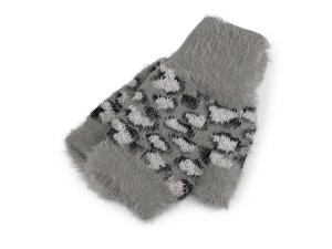 Dámské / dívčí pletené rukavice bezprsté zvířecí vzor