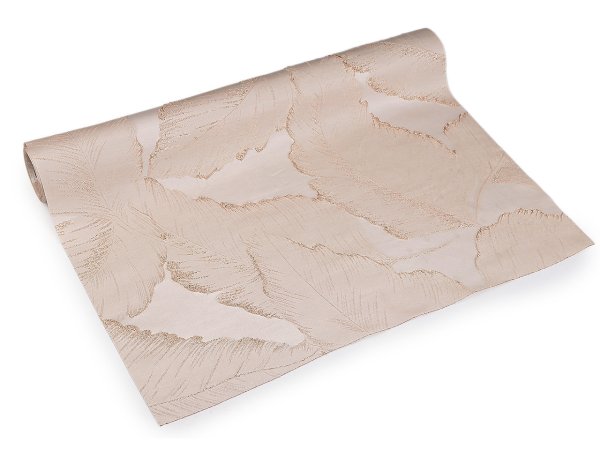 Běhoun satén lux 3D listy šíře 48 cm