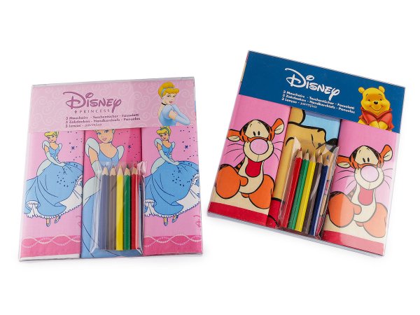 Dětské kapesníky Disney s pastelkami