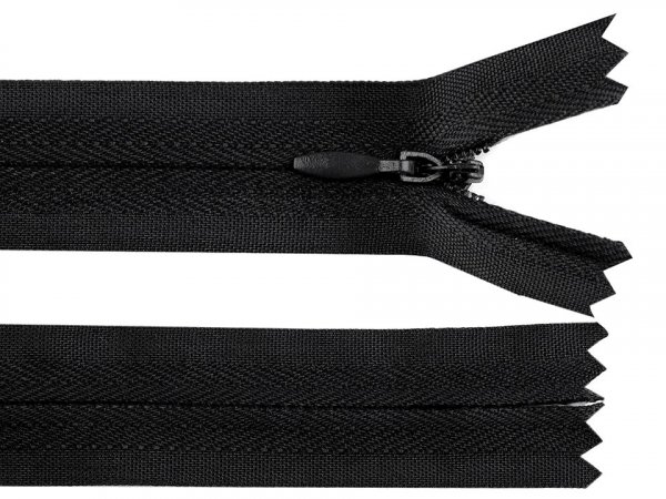 Spirálový zip skrytý šíře 3 mm délka 25 cm