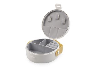 Malá šperkovnice plastová, cestovní 4x9,5 cm