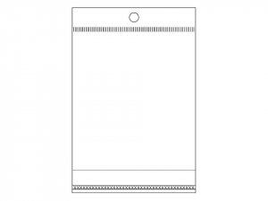 PP sáček s lepicí klopou a závěsem 8x12 cm