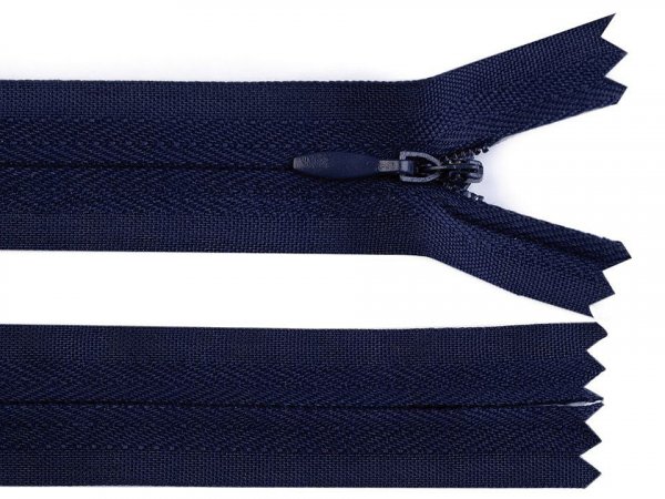 Spirálový zip skrytý šíře 3 mm délka 22 cm