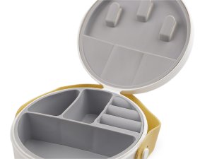 Malá šperkovnice plastová, cestovní 4x9,5 cm