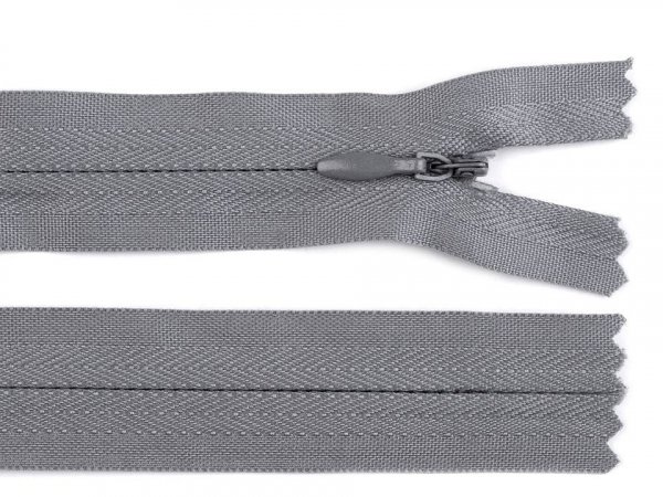 Spirálový zip skrytý šíře 3 mm délka 25 cm