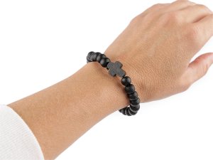 Náramek dřevěný unisex křížek