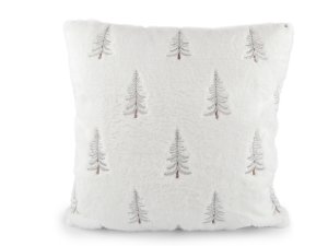 Vánoční plyšový povlak na polštář vyšívaný 45x45 cm