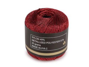 Háčkovací / pletací příze s lurexem 20 g