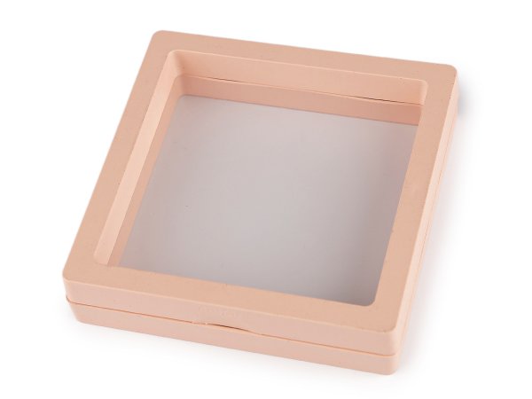 Krabička / rámeček s průhlednou fólií k vystavení zboží a dárkovému balení 9x9 cm