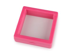 Krabička / rámeček s průhlednou fólií k vystavení zboží a dárkovému balení 7x7 cm
