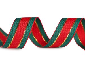 Vánoční stuha s lurexem šíře 20 mm, 25 mm