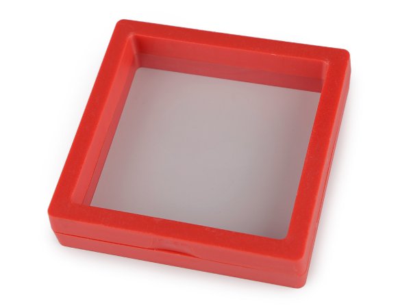 Krabička / rámeček s průhlednou fólií k vystavení zboží a dárkovému balení 9x9 cm