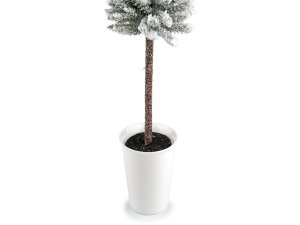Stromeček v květináči zasněžený